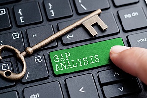 a gap analysis being performed by a risk assessment firm